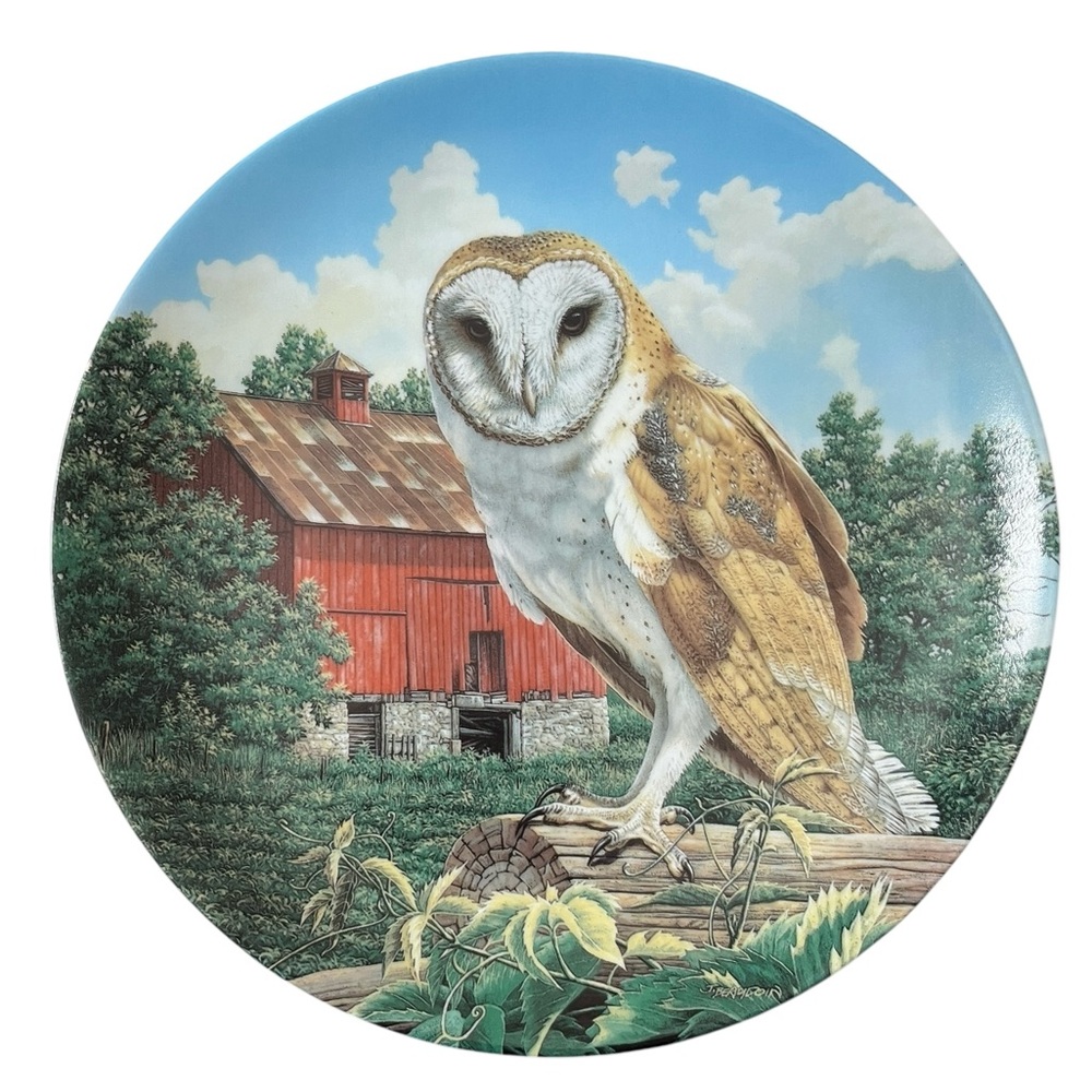 The Barn Owl Plate by Edwin M. Knowles Fine China – Collector’s Edition